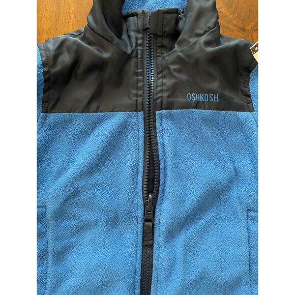 OshKosh B'Gosh Toddler Jacket Size 2T Pockets Blue Black Has Small Interior Flaw - Picture 4 of 14